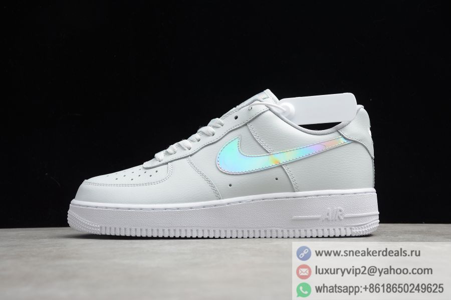 Air Force 1 07 Essential Irredescent Swoosh Aura White CJ1646-400 Unisex Shoes